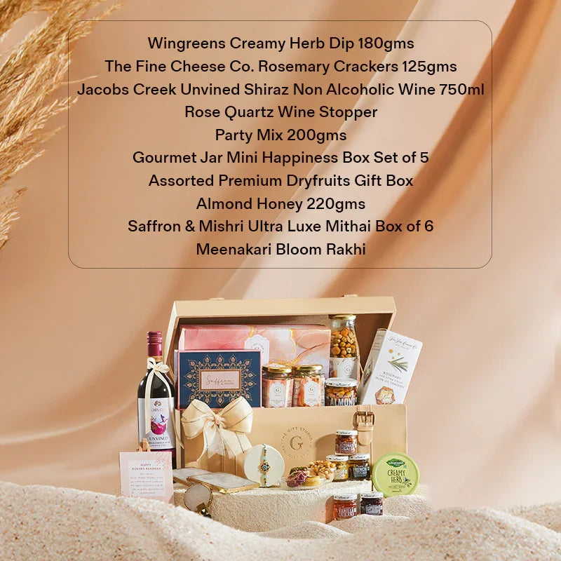 Luxe Gourmet Rakhi Hamper for Brother_The Gift Studio