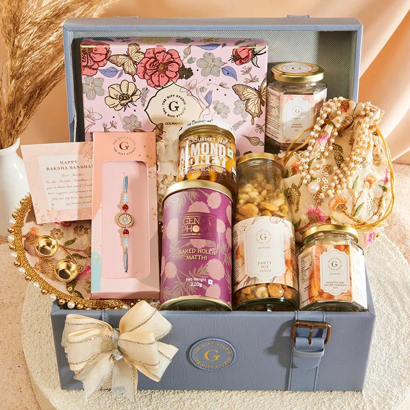Luxe Rakhi Treats Hamper for Brother-The Gift Stduio