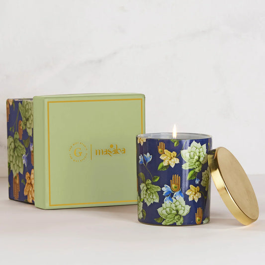 Floral Noir Candle (Blue) – Masaba X TGS