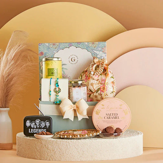 Melodies & Munchies Bhaiya-Bhabhi Rakhi Hamper_The Gift Studio