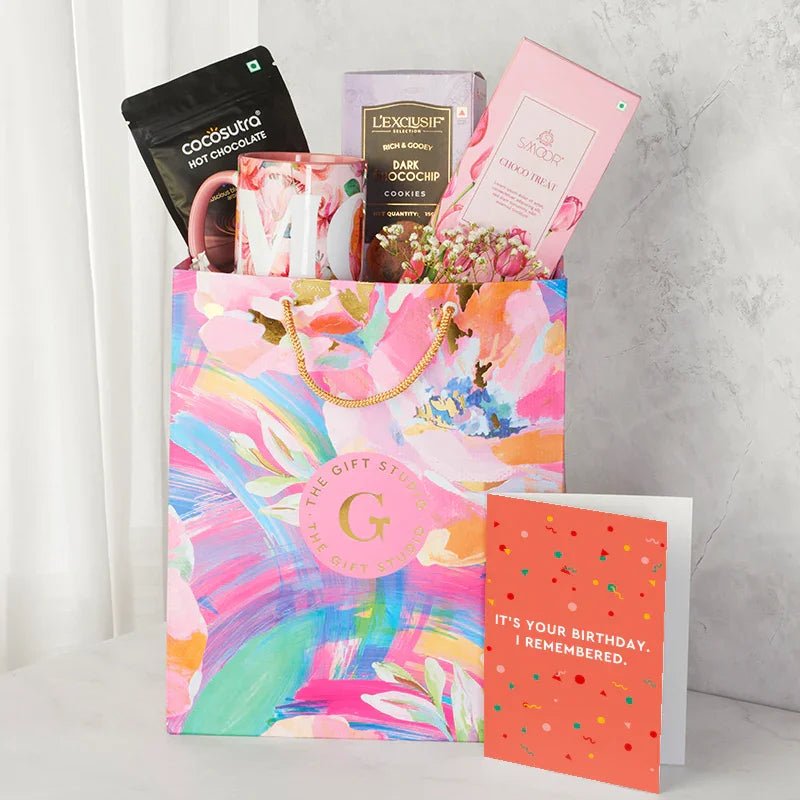 Mom’s Birthday Blush Hamper - The Gift Studio