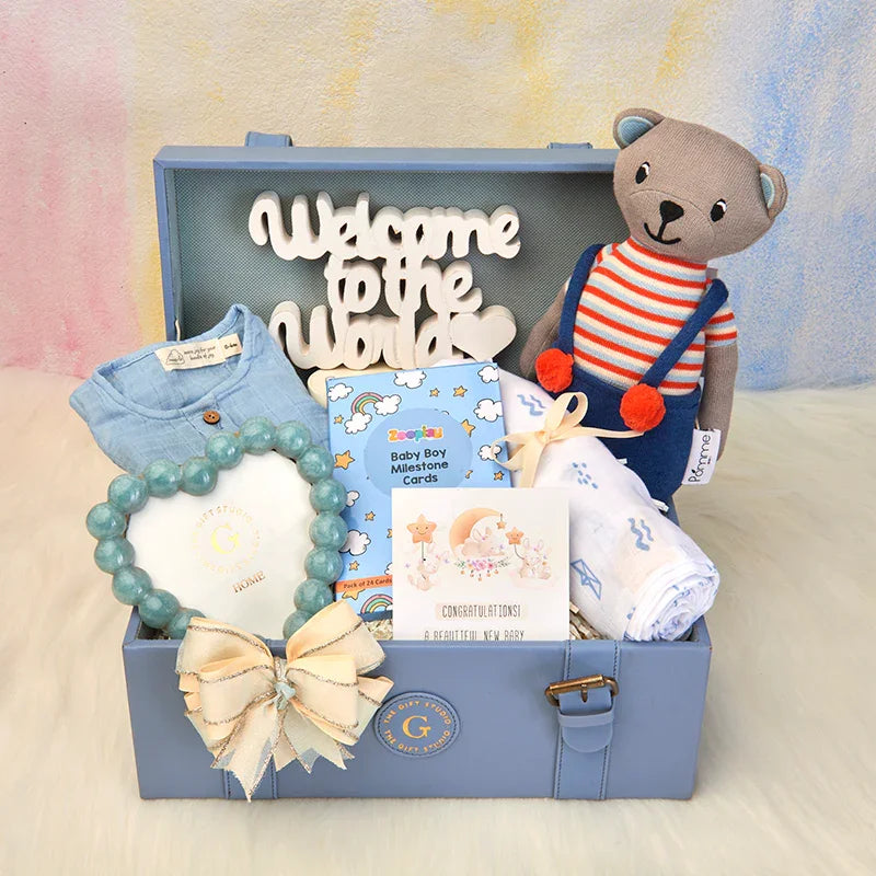 Newborn Baby Boy Hamper-The Gift Stduio