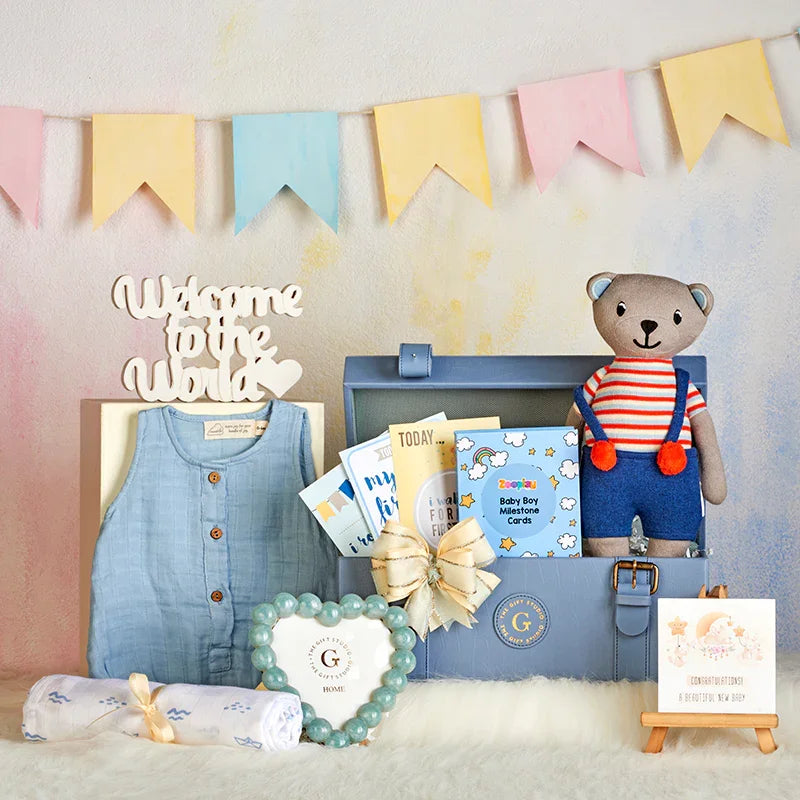 Newborn Baby Boy Hamper-The Gift Stduio