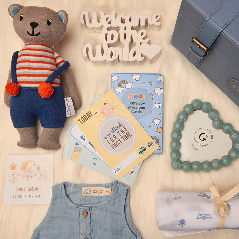 Newborn Baby Boy Hamper-The Gift Stduio