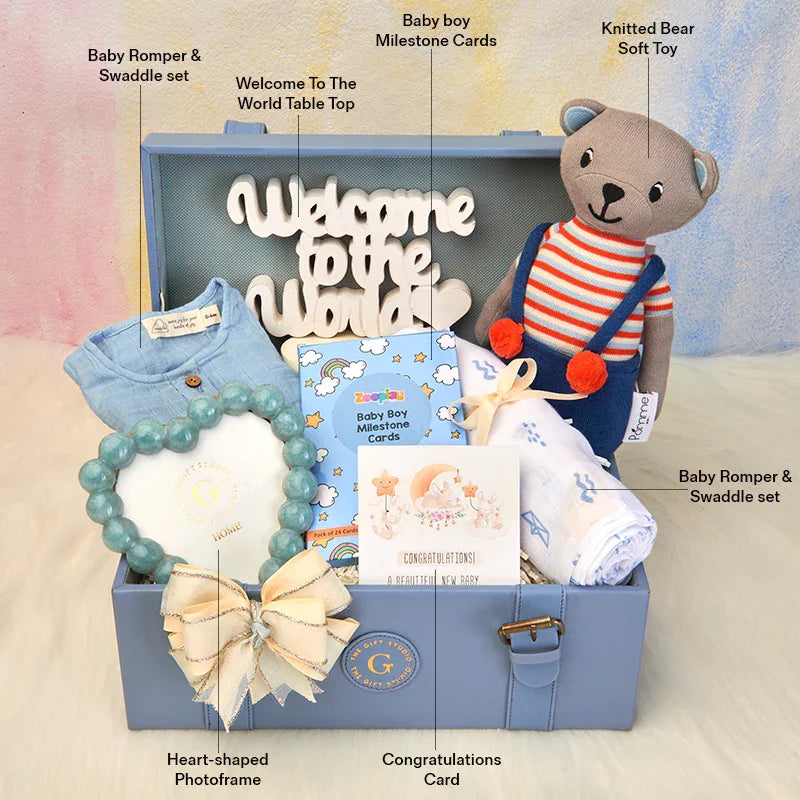 Newborn Baby Boy Hamper-The Gift Stduio