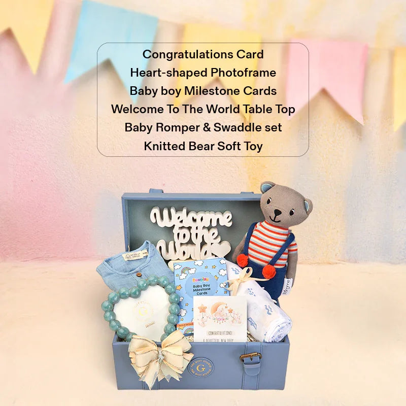 Newborn Baby Boy Hamper-The Gift Stduio