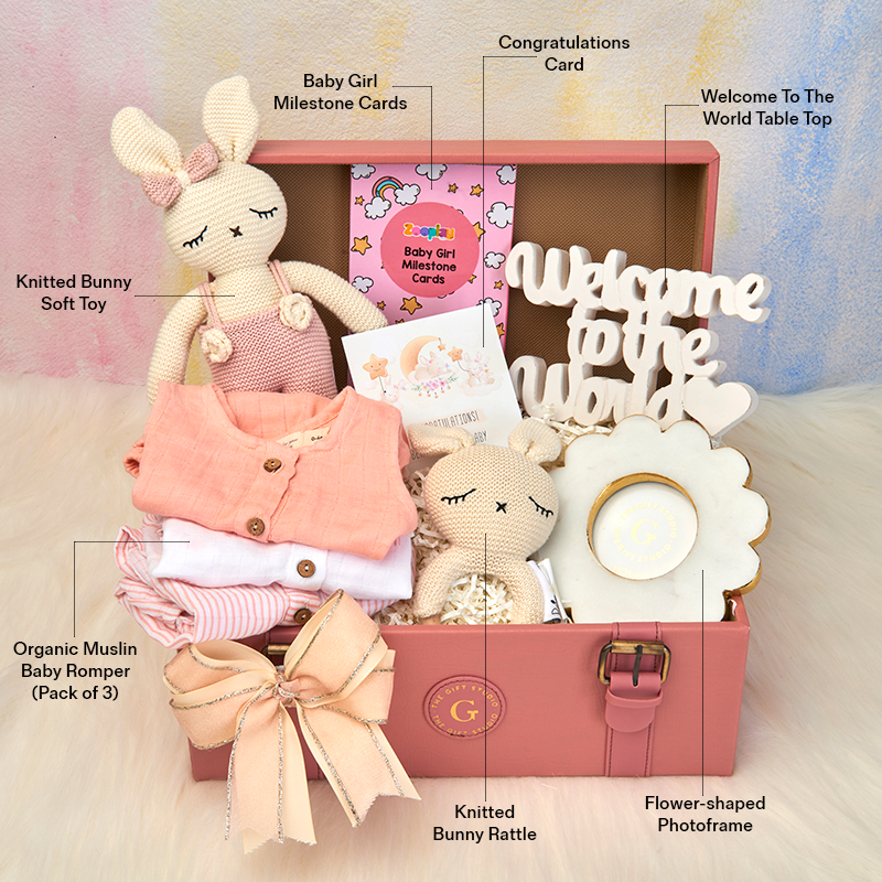 Newborn Baby Girl Hamper-The Gift Stduio