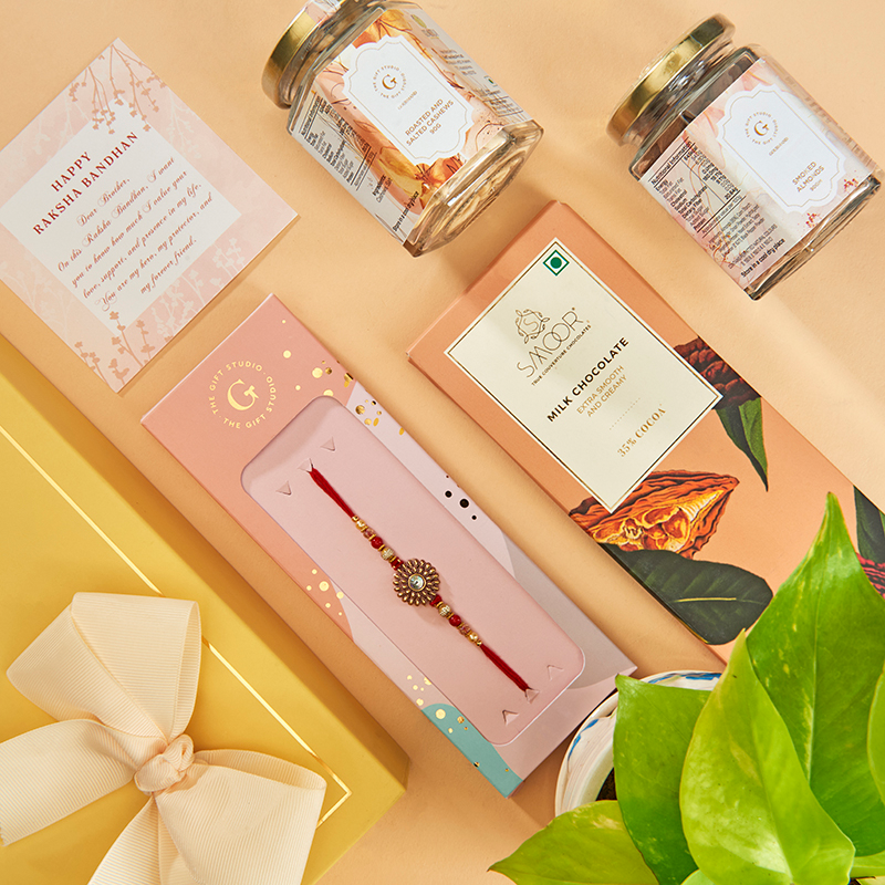 Rakhi Green Delight Hamper for Brother_The Gift Studio