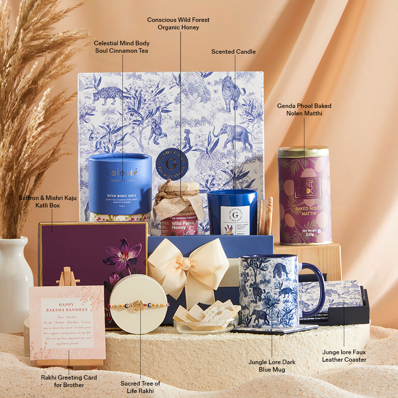 Roots & Rituals Rakhi Hamper for Brother_The Gift Studio