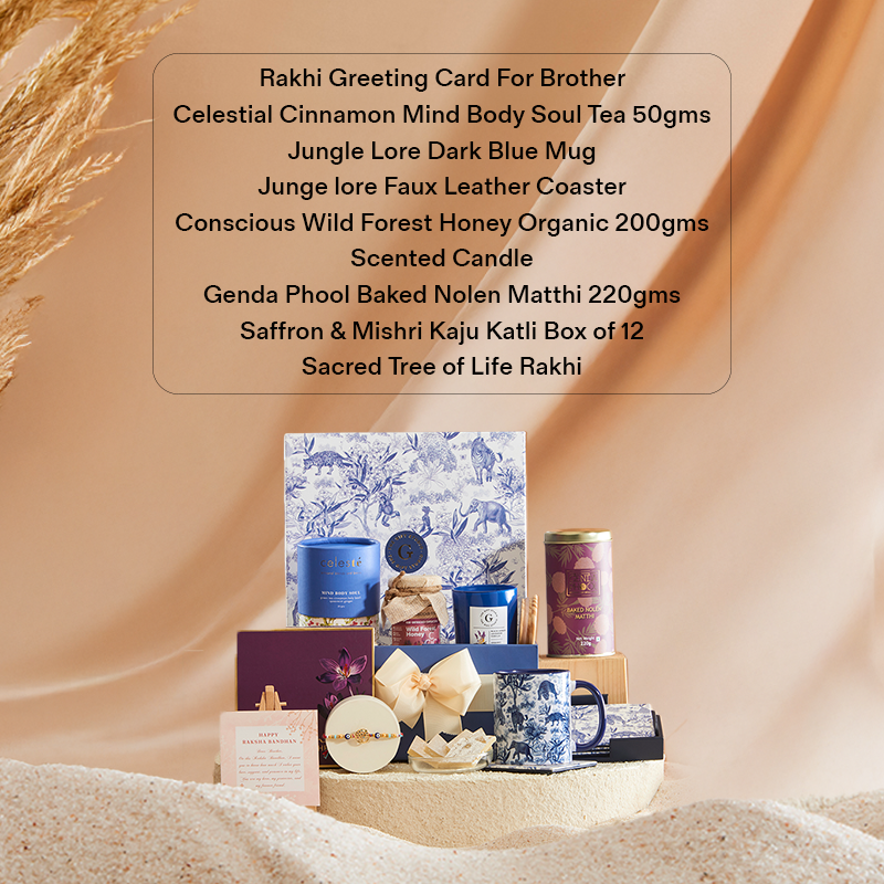 Roots & Rituals Rakhi Hamper for Brother_The Gift Studio