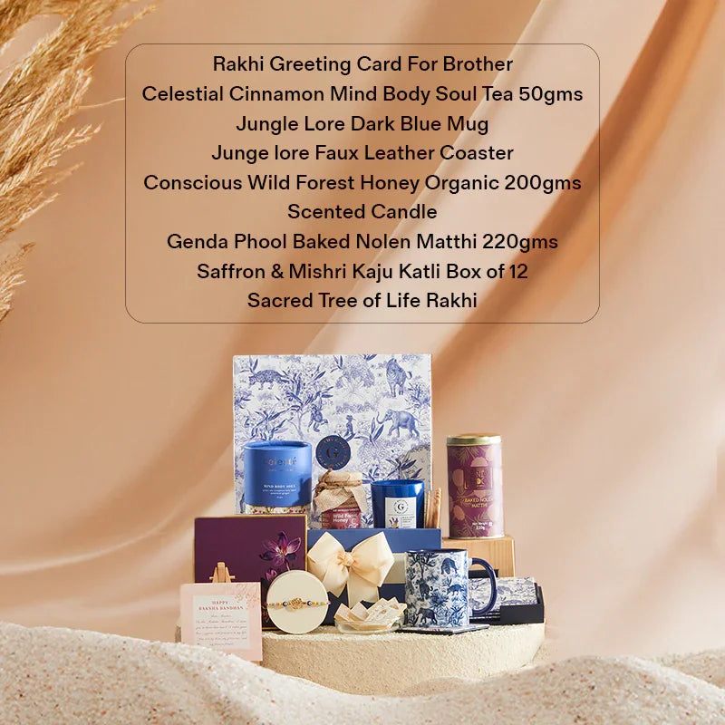 Roots & Rituals Rakhi Hamper for Brother_The Gift Studio