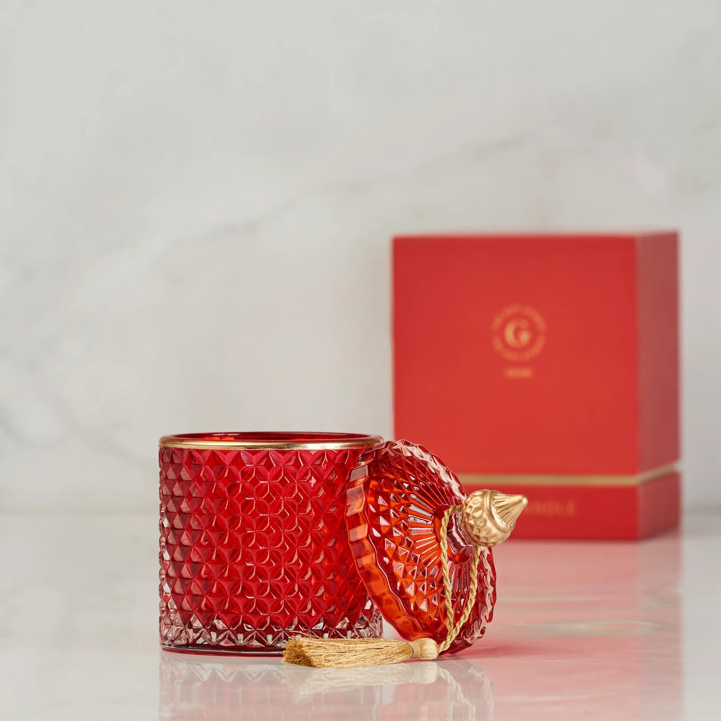 Royal Ruby Textured Jar Candle