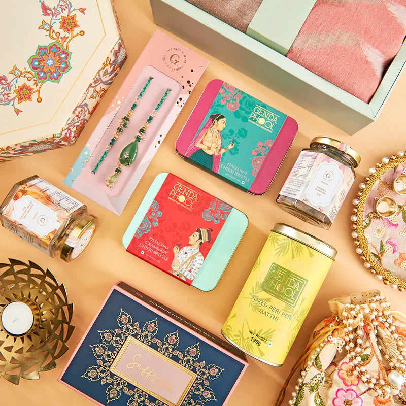 Royal Threads Rakhi Hamper for Bhaiya & Bhabhi