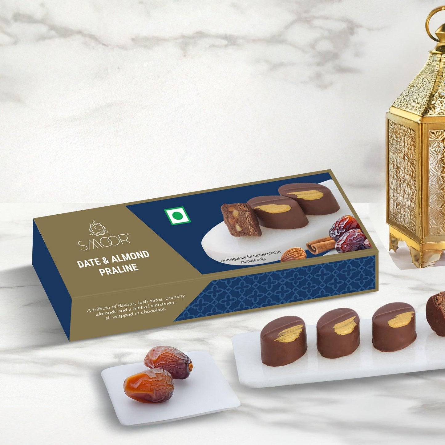 Date & Almond Praline (Box of 3) - The Gift Studio