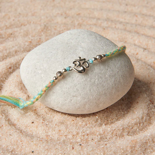Sacred Om Silver Rakhi_The Gift Studio
