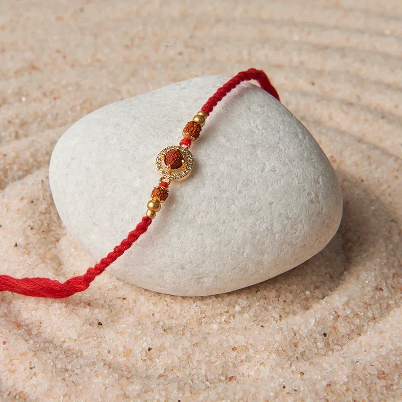 Sacred Rudraksha Rakhi_The Gift Studio