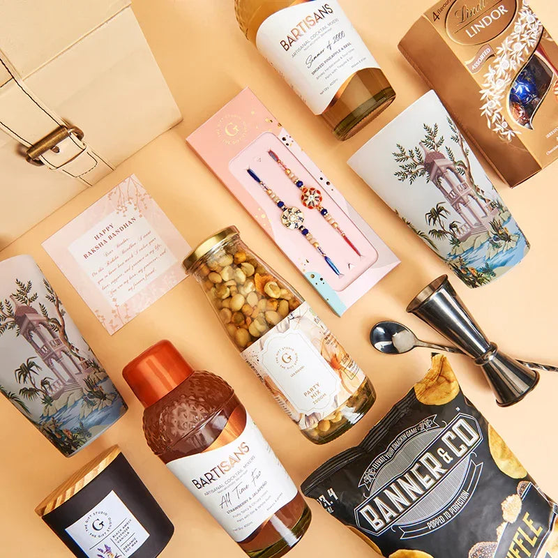 Sip & Celebrate Rakhi Hamper-The Gift Stduio
