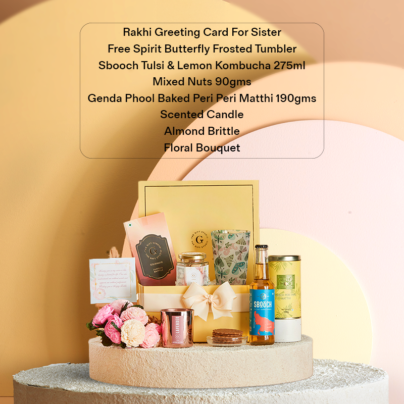 Sip, Snack & Shine Hamper for Sister_The Gift Studio