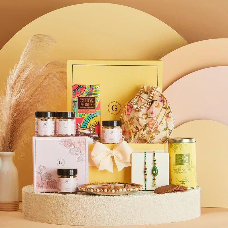 Sweet Ties Bhaiya Bhabhi Rakhi Hamper-The Gift Stduio
