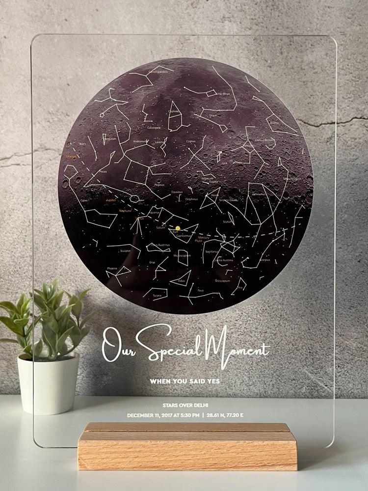 Sytara Moon Craters Acrylic Desk Frame - The Gift Studio