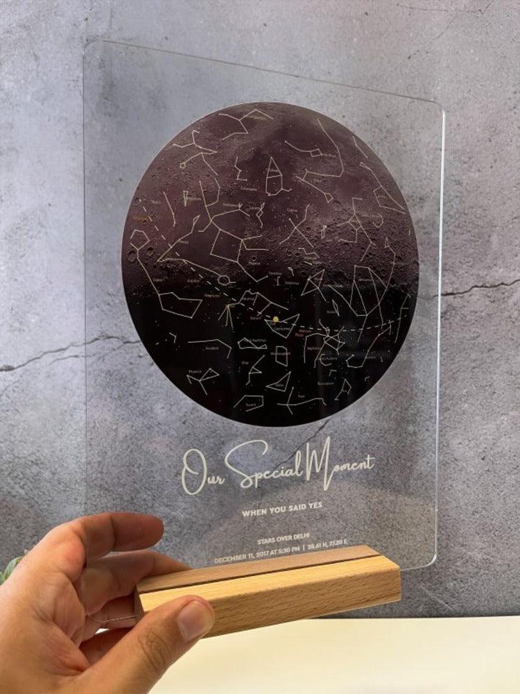 Sytara Moon Craters Acrylic Desk Frame - The Gift Studio