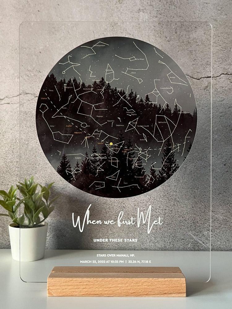 Sytara Pine Trees Acrylic Desk Frame - The Gift Studio