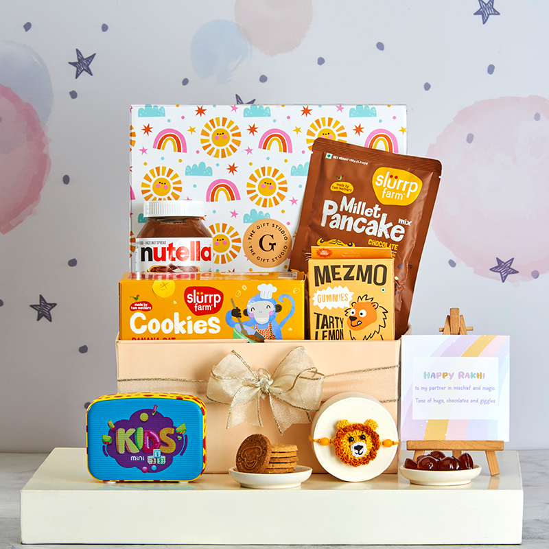 Tales, Tunes & Treats Rakhi Hamper for Kids_The Gift Studio