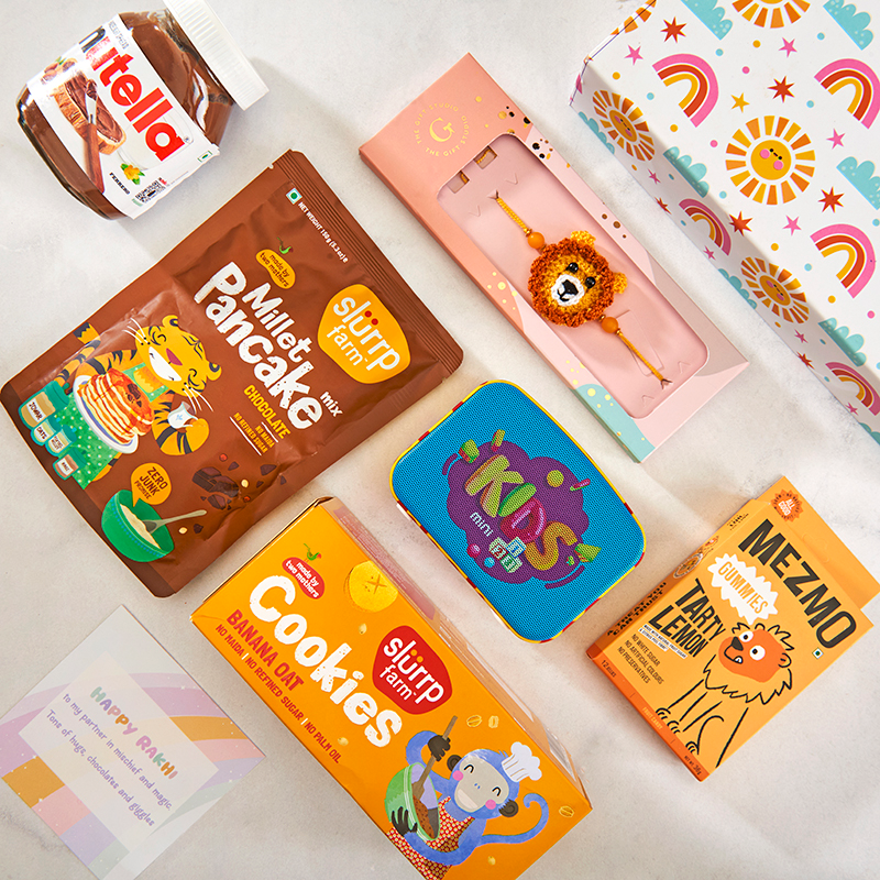 Tales, Tunes & Treats Rakhi Hamper for Kids_The Gift Studio