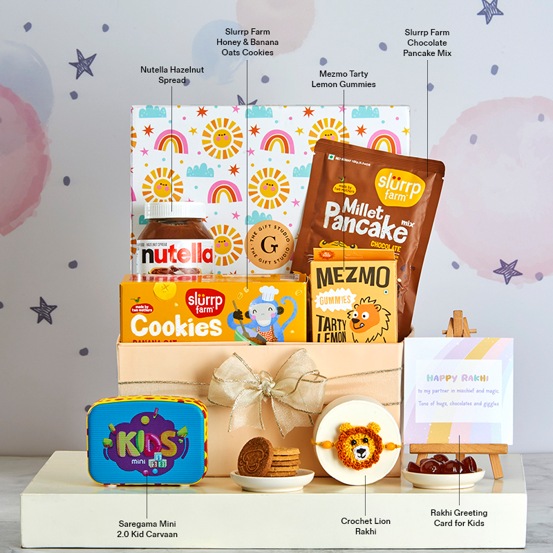 Tales, Tunes & Treats Rakhi Hamper for Kids_The Gift Studio