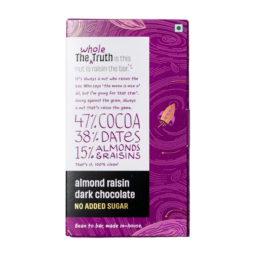 The Whole Truth Dark Chocolate 55Per Almond Raisin (80g) - The Gift Studio