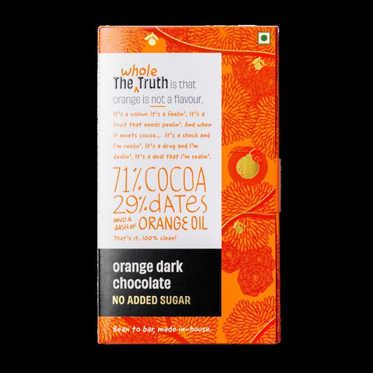 The Whole Truth Dark Chocolate 71 Per Orange Oil (80g) - The Gift Studio
