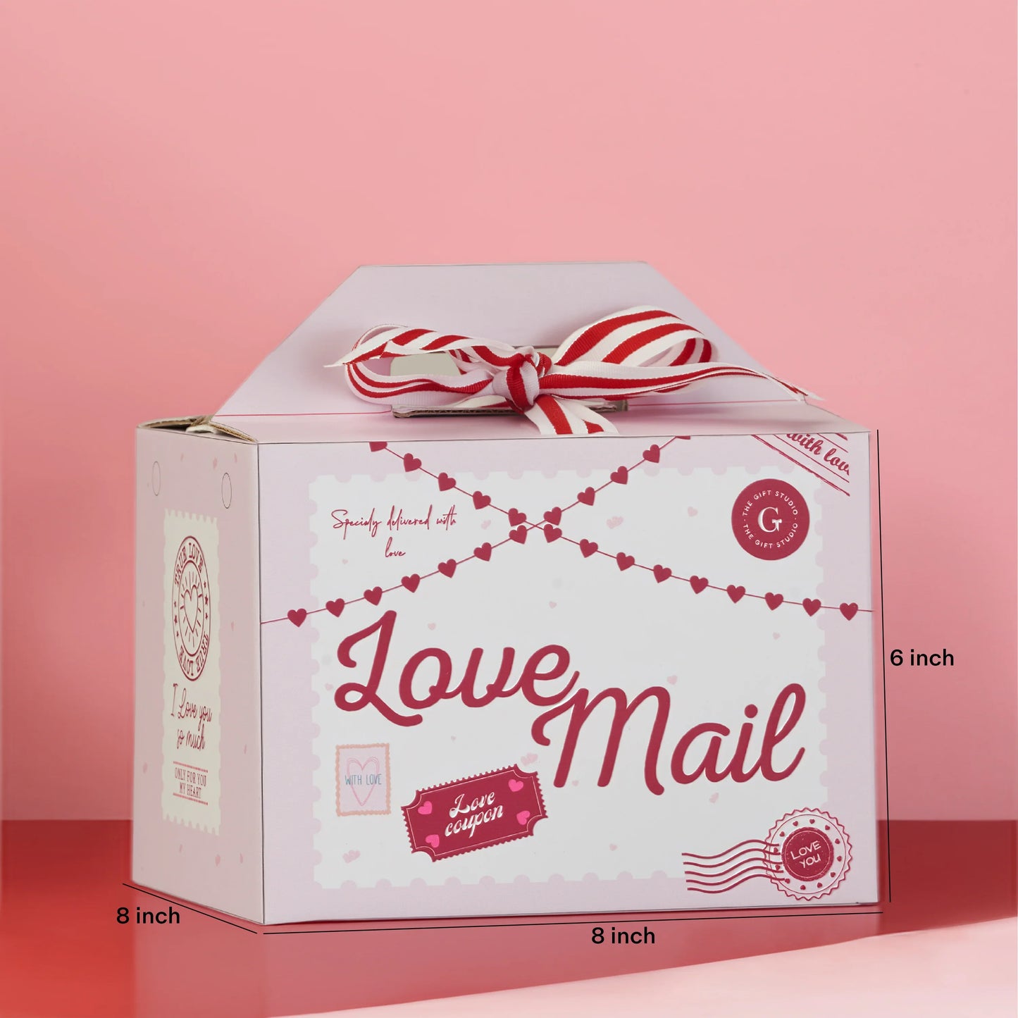 Exact dimensions and measurements of the Toast To Love Hamper box
