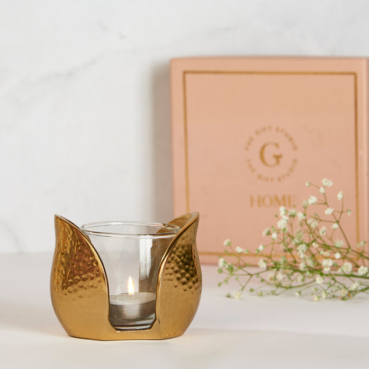 Tulip-shaped T-light Holder