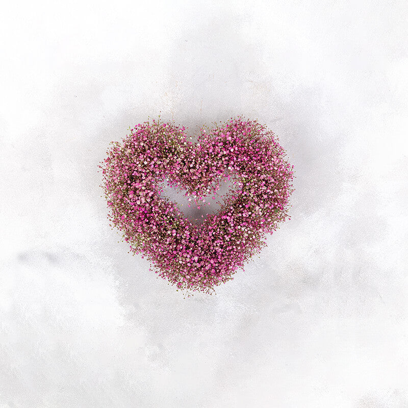 Baby's Breath Heart Arrangement