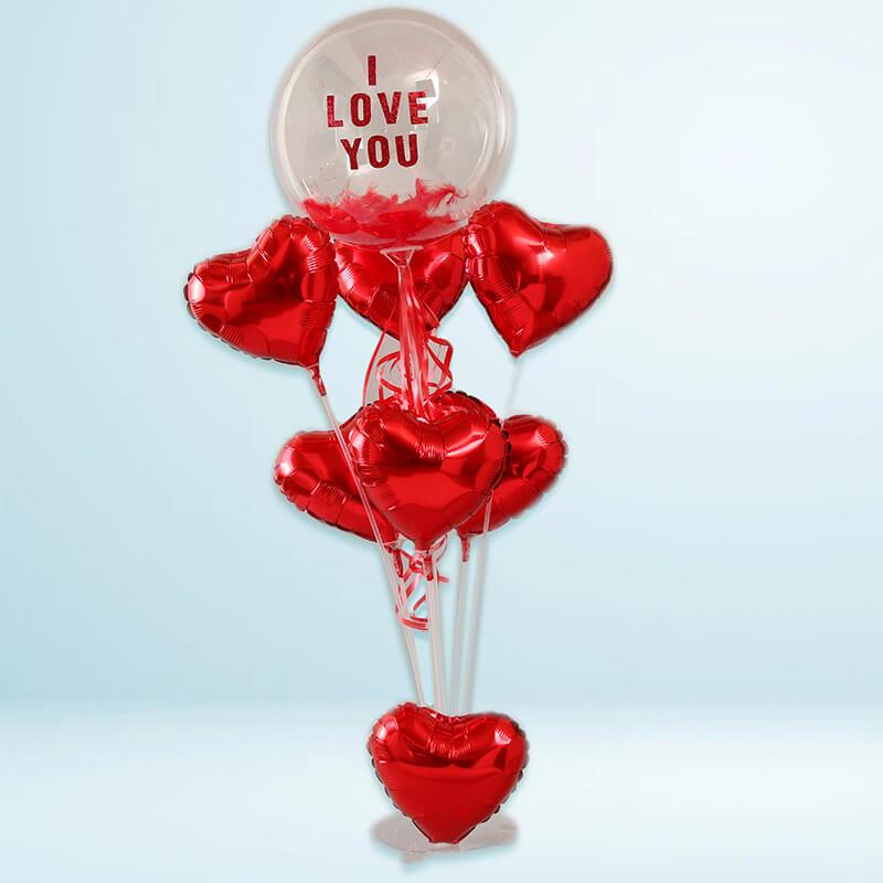 Red I Love You Balloon Bouquet - The Gift Studio
