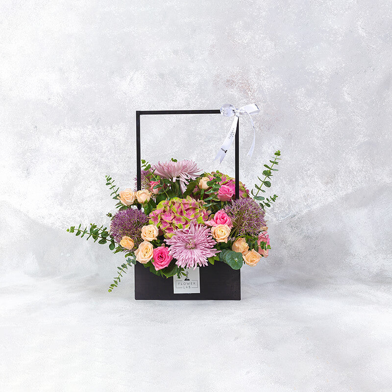 Wild Flower Arrangement In Large Metal Basket (Large)