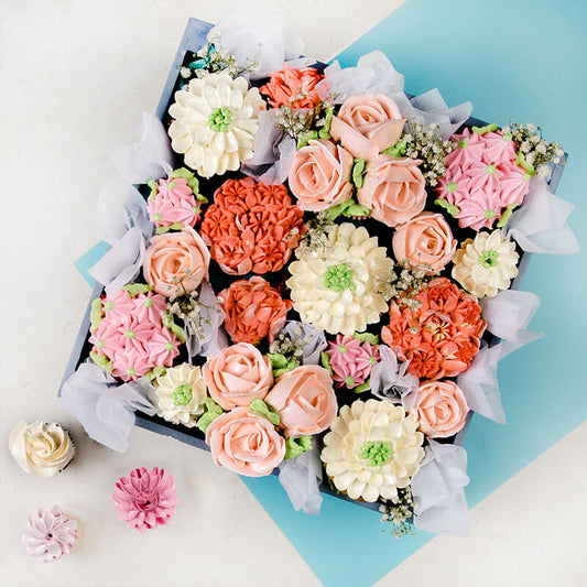 Floral Cupcake Crate / Bouquet (Large)