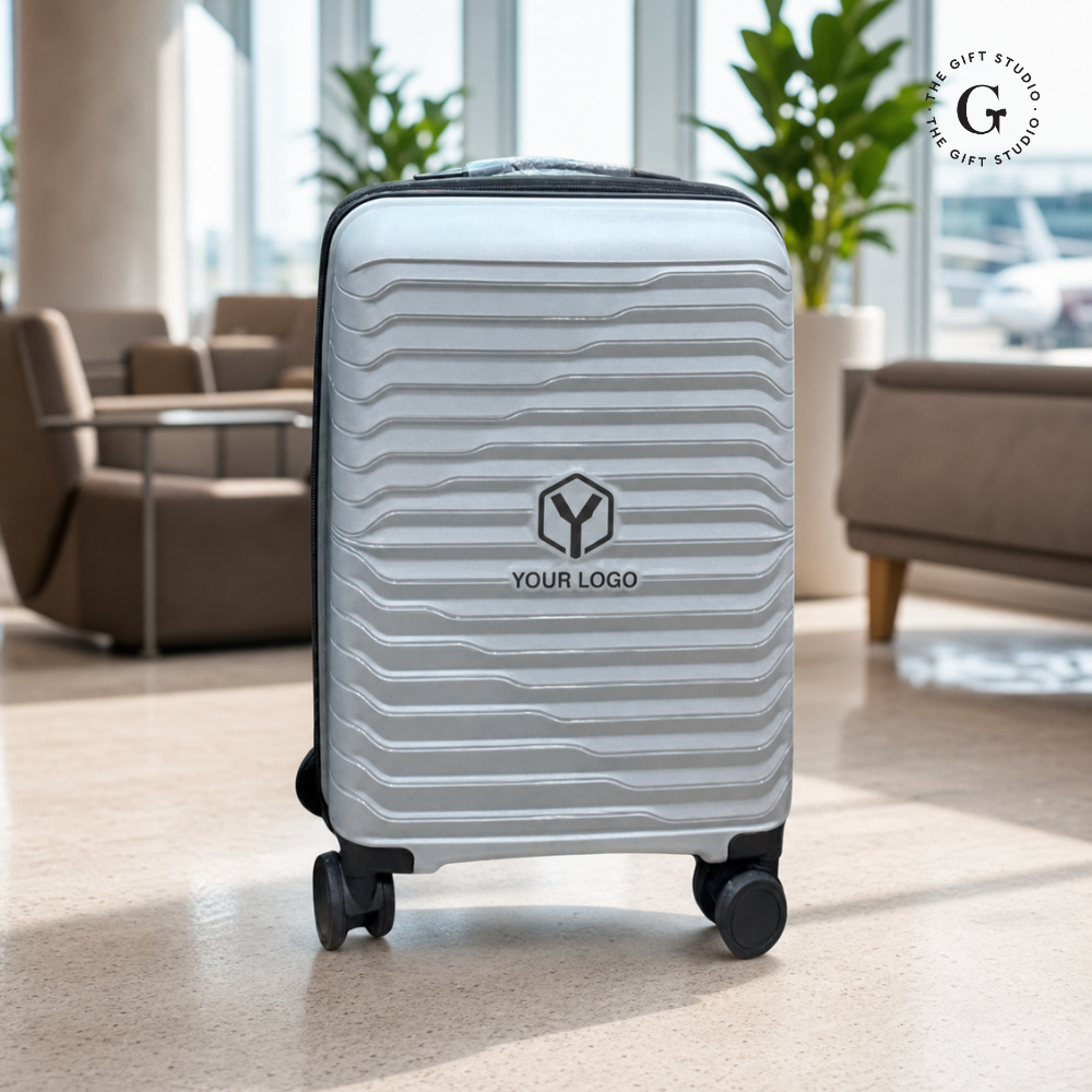 Nile Cabin Trolley Bag in silver with TGS branding