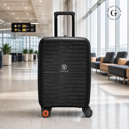 Nile Cabin Trolley Bag in black with TGS branding