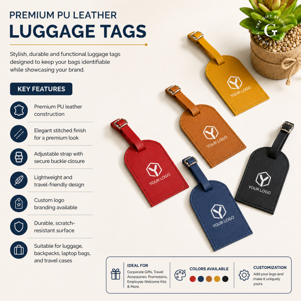 Leatherette Luggage Tag with TGS branding