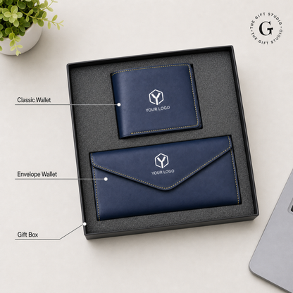 couple wallet set with TGS branding