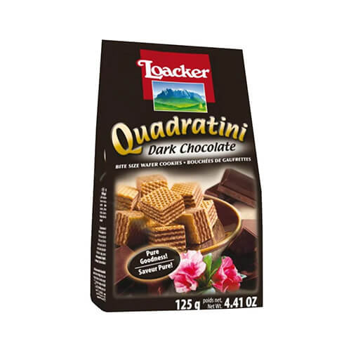 Loacker Quadratini Dark Chocolate Wafer 125G