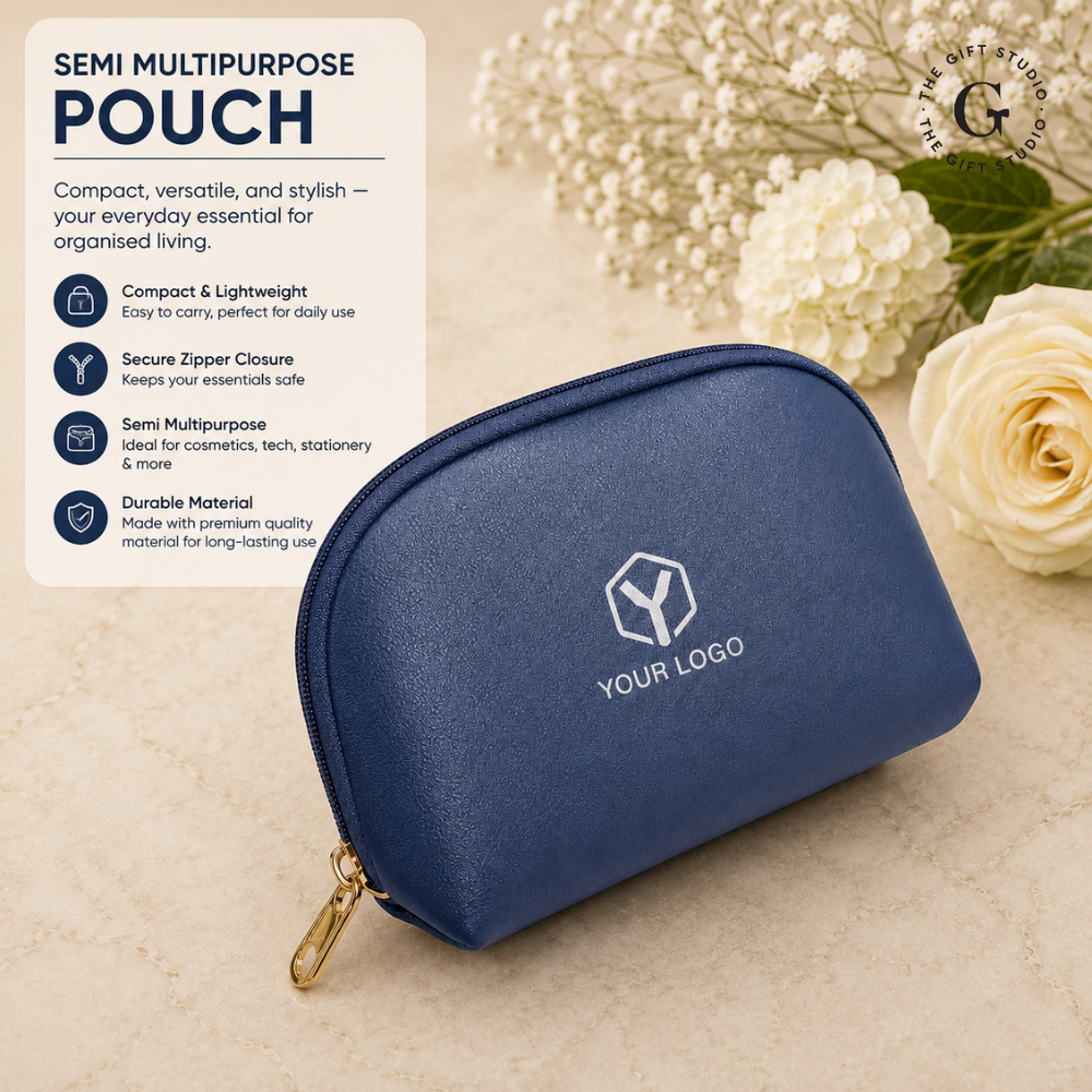 Blue Essentials Pouch with TGS branding