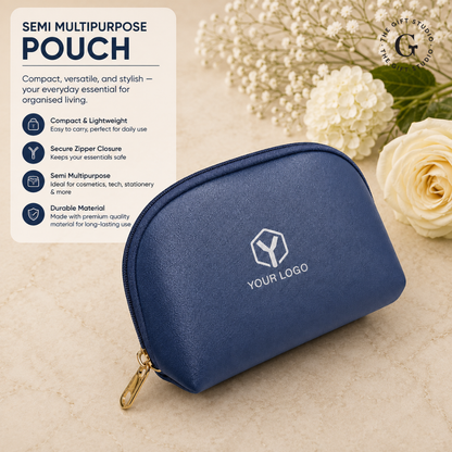 Blue Essentials Pouch with TGS branding