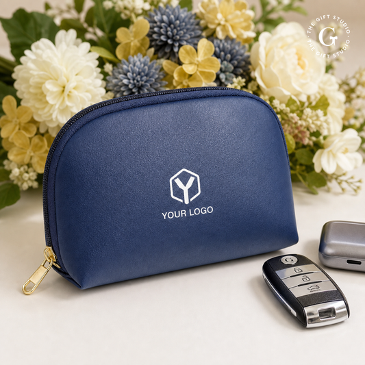 Blue Essentials Pouch with TGS branding