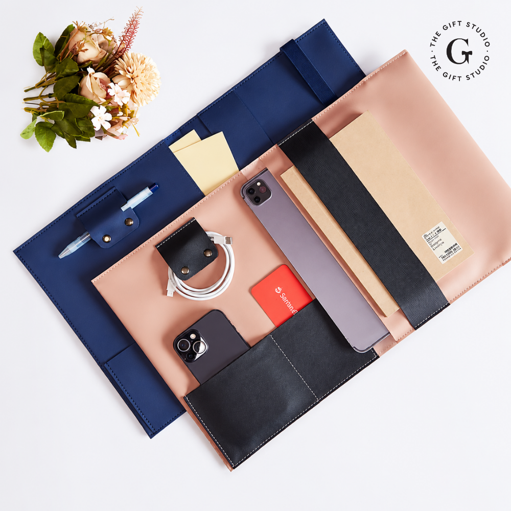 Work portfolio with Multiple Compartment Organizer with "your logo" and TGS branding