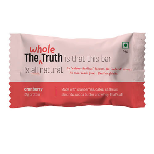 The Whole Truth Cranberry Protein Bar 52G