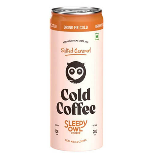 Sleepy Owl Cold Coffee Salted Caramel Can 200Ml