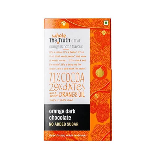 The Whole Truth Dark Chocolate 71Per Orange Oil 80G