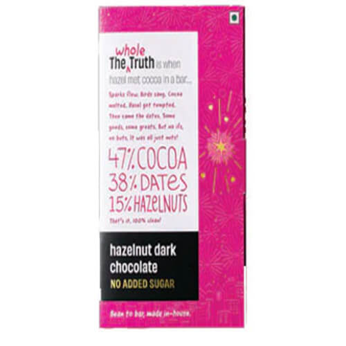 The Whole Truth Dark Chocolate 55Per Hazelnut  80G